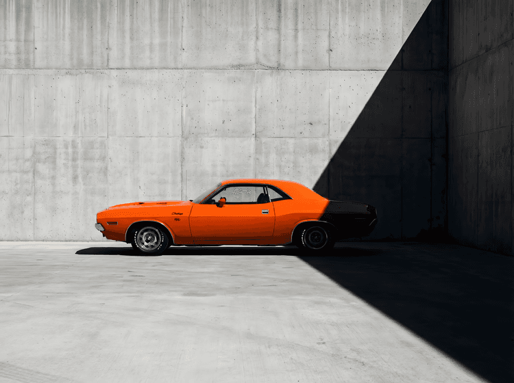 Orange Challenger: Shadow and Concrete