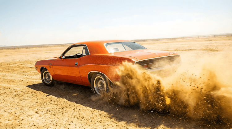 Desert Drift: 1970 Dodge Challenger