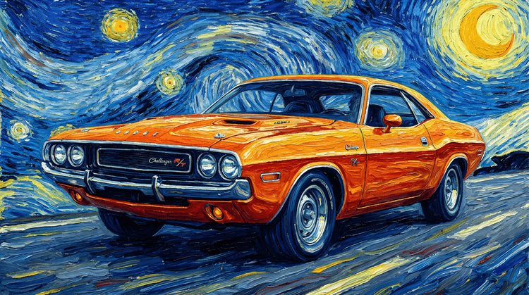Starry Night Overdrive: Dodge Challenger R/T