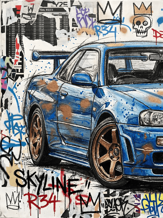 Skyline GT-R R34 Urban Expressionist Graffiti