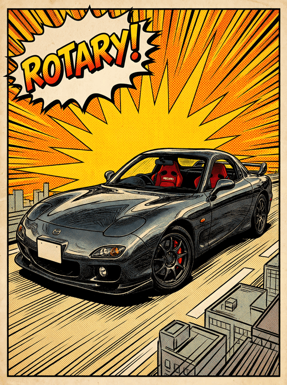 Mazda RX-7 Spirit R: Rotary Comic Action