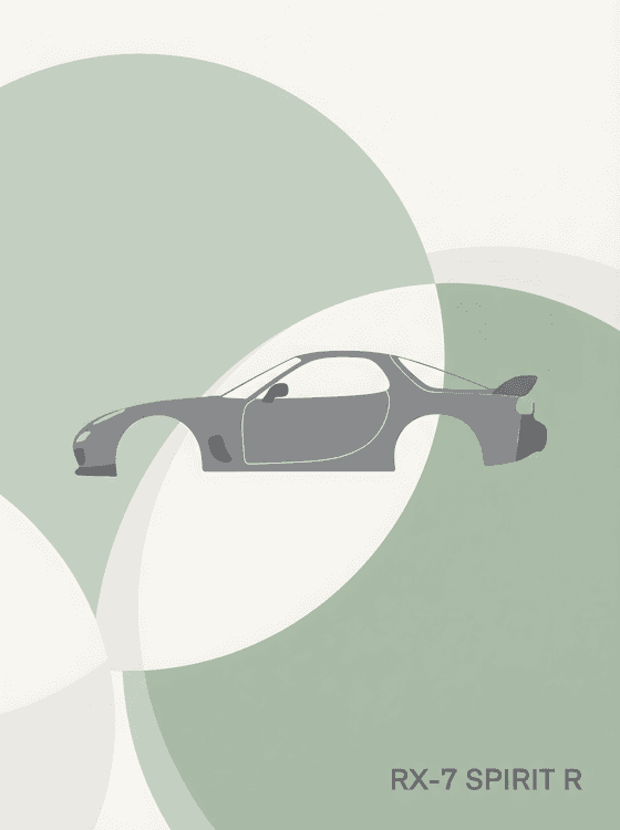 Mazda RX-7 Spirit R Minimalist Sage Geometry