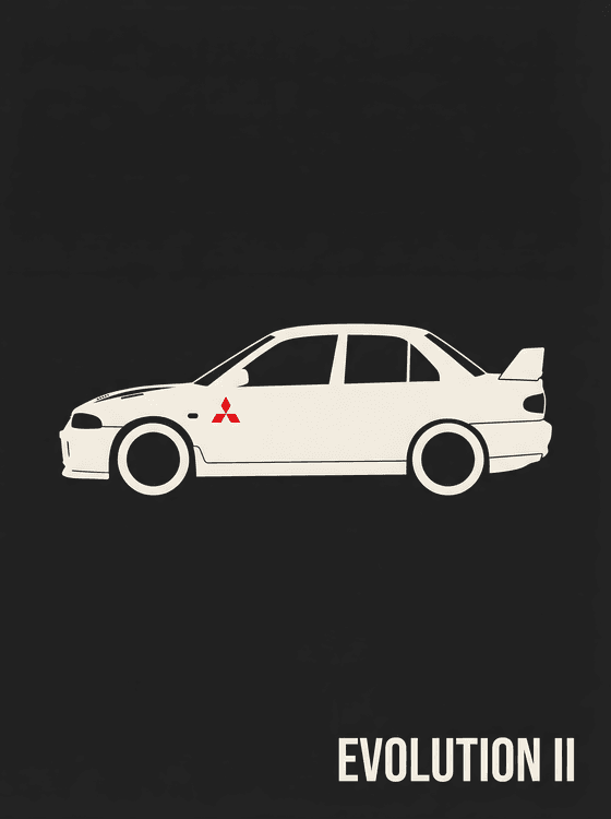 Mitsubishi Lancer Evolution II Minimalist Profile