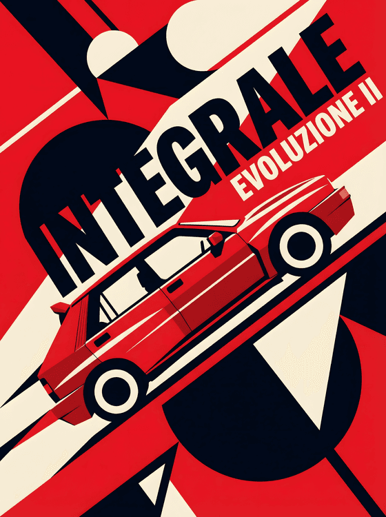 Lancia Integrale: Evoluzione II Constructivist Poster