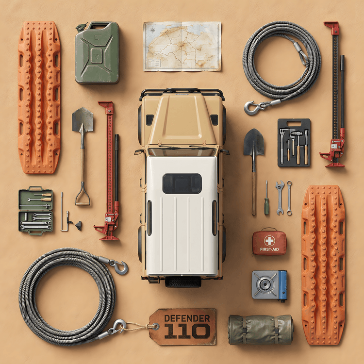 Land Rover Defender 110 Expedition Knolling Art