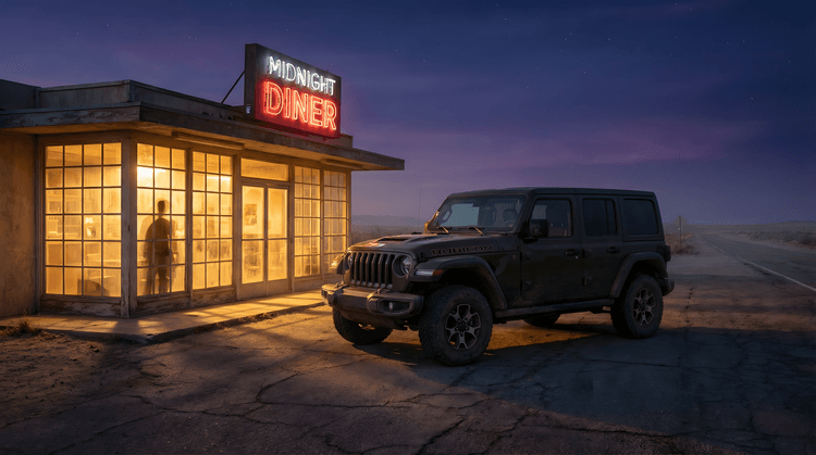 Midnight Diner: Jeep Wrangler Rubicon Night Expedition