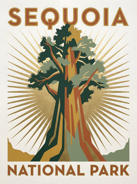 Sequoia National Park Vintage Poster
