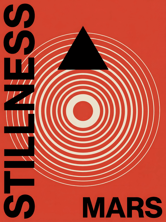 Stillness of Mars Minimalist Poster