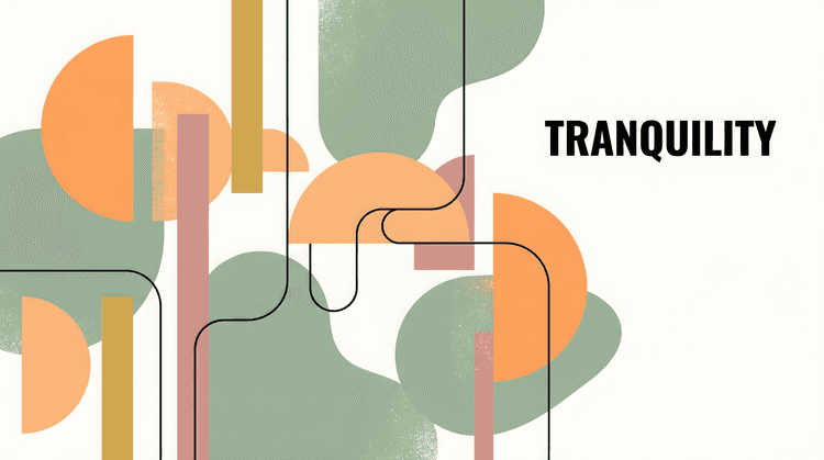 Serene Geometric Abstract: Tranquility