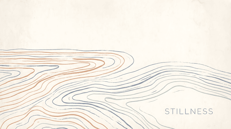 Stillness Topographic Line Art