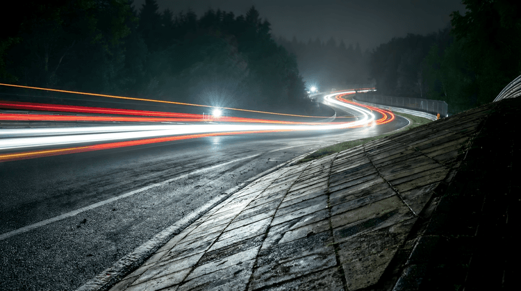 Nürburgring Night Light Trails