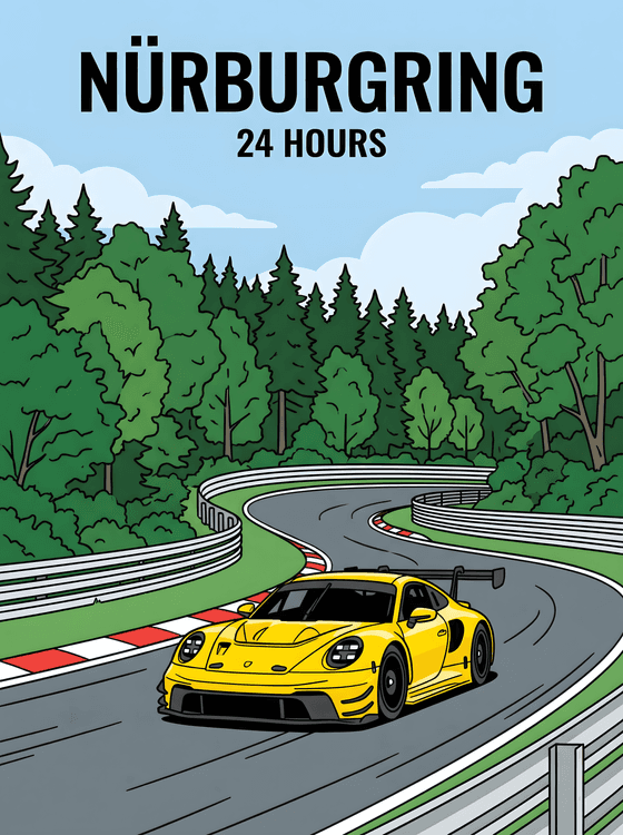 Nürburgring 24 Hours: Yellow Porsche 911 GT3