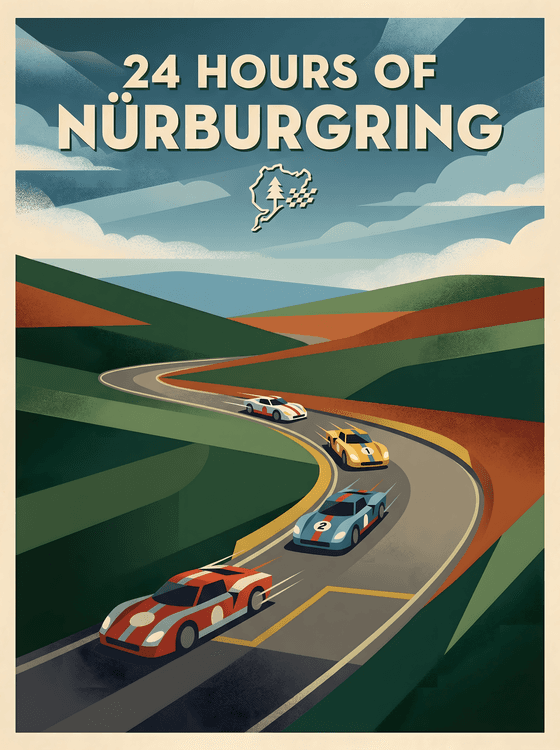 Historic 24 Hours of Nürburgring Vintage Poster