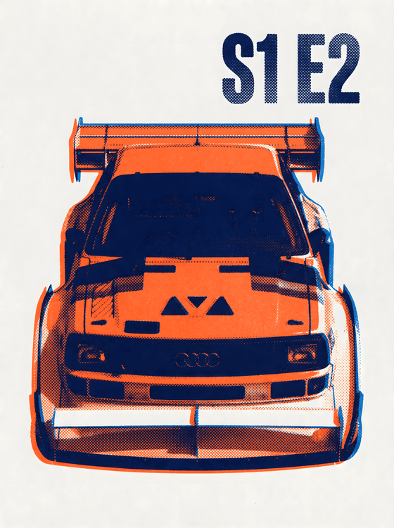 Audi Sport Quattro S1 E2: Halftone Rally Icon