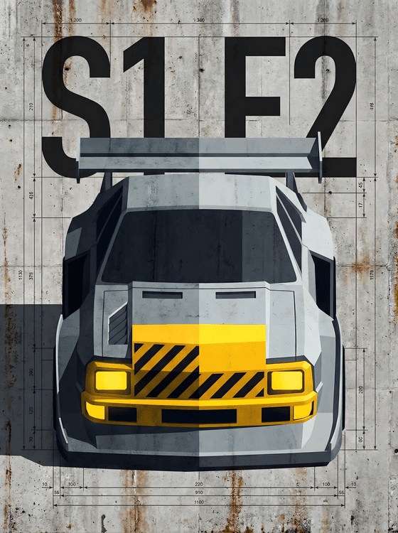 Audi Sport Quattro S1 E2: Concrete Blueprint Frontal