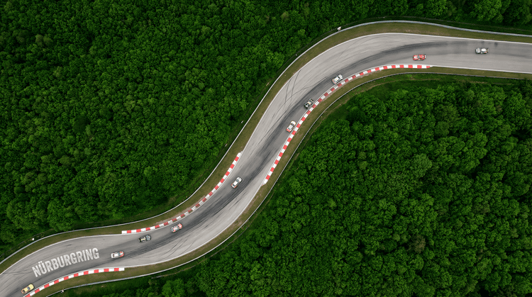 Sinuous Speed: Aerial View of the Green Hell