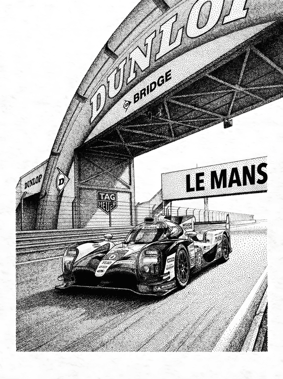 Endurance Mastery: Porsche 963 under the Dunlop Bridge