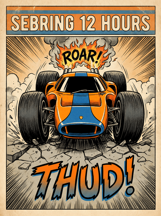 Sebring Roar: Comic Style Endurance Racing Art