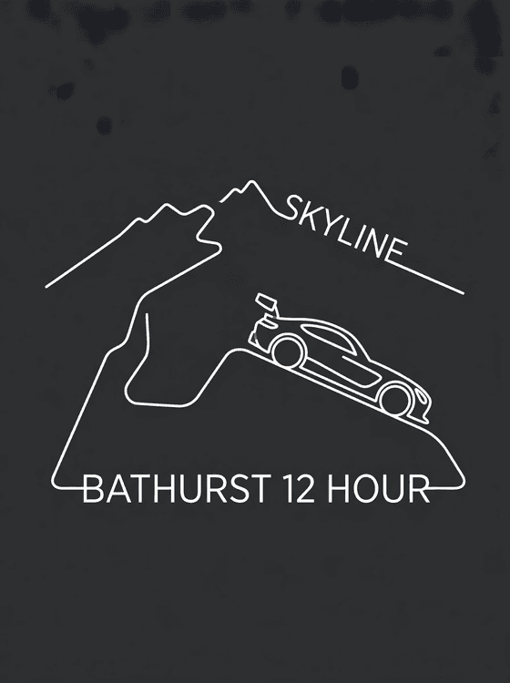 Bathurst 12 Hour: Skyline Minimalist Line Art