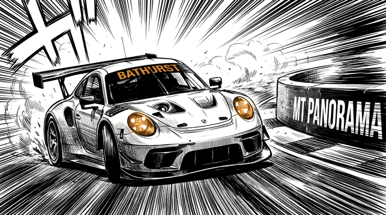 Mount Panorama Manga: Porsche 911 GT3 R at Bathurst