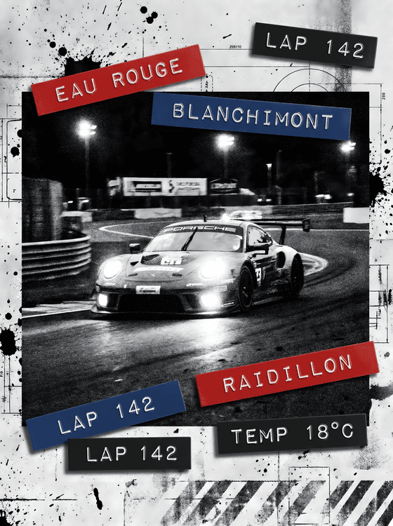 Spa 24h Heritage: Porsche 911 at Eau Rouge and Raidillon