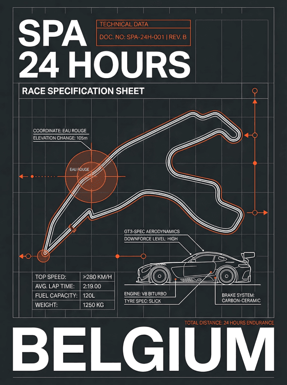 Spa 24 Hours Technical Blueprint: Belgium's Racing Heritage