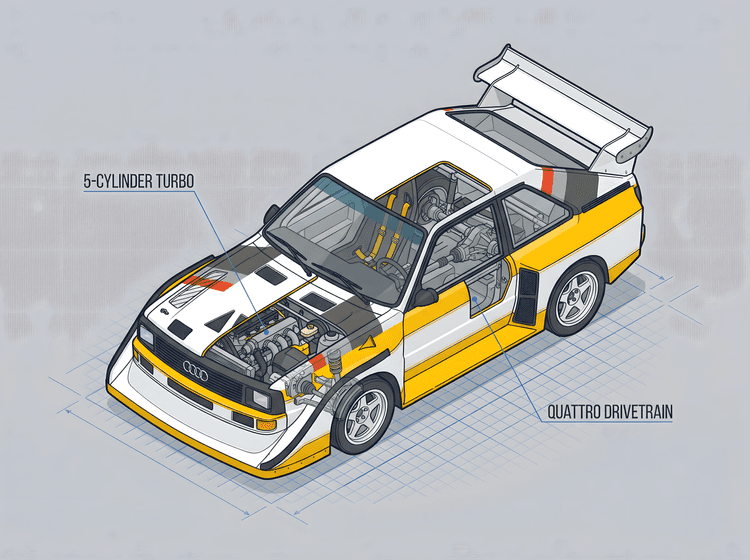 Engineering an Icon: Audi Sport Quattro S1 Technical Cutaway