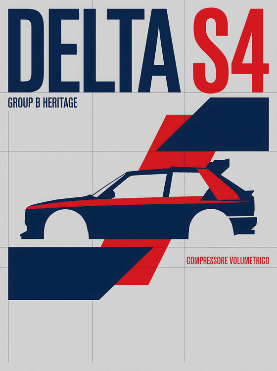Lancia Delta S4: Group B Heritage Minimalist Graphic