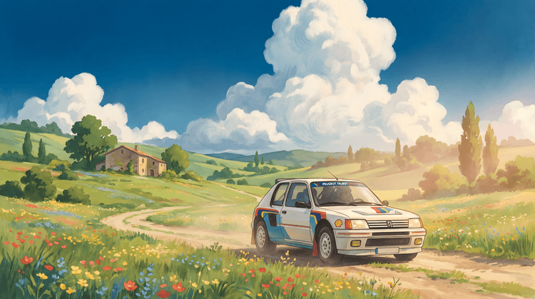 Peugeot 205 T16: Serenity in the French Countryside