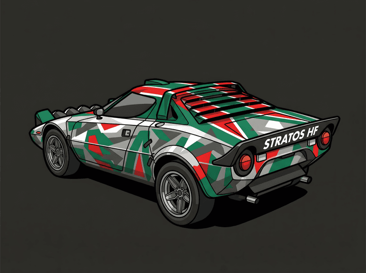 Geometric Wedge: Lancia Stratos HF Modern Alitalia Concept