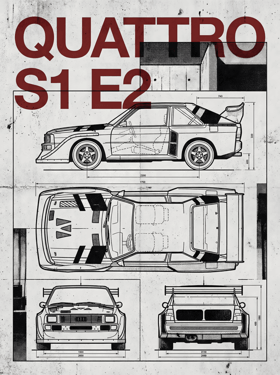 Audi Sport Quattro S1 E2 Technical Blueprint