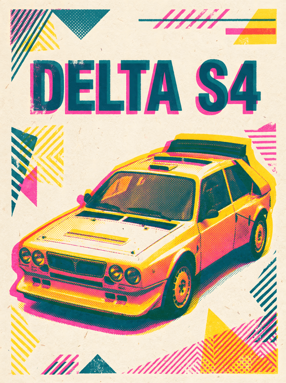 Lancia Delta S4: 80s Memphis Style Rally Legend