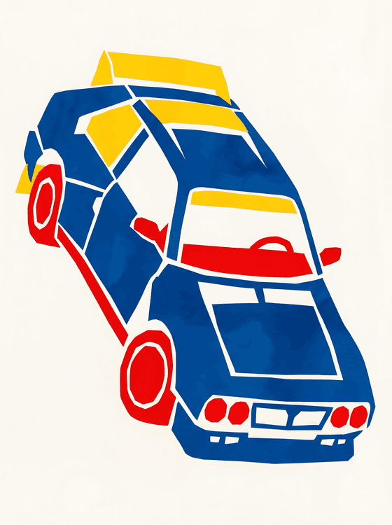Matisse Rally: Lancia Delta S4 Paper Cutout