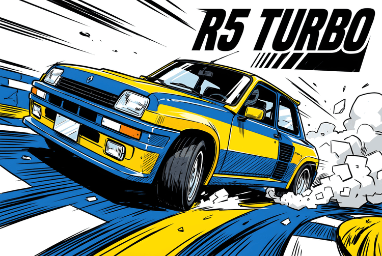 Renault R5 Turbo Comic Rally Drift