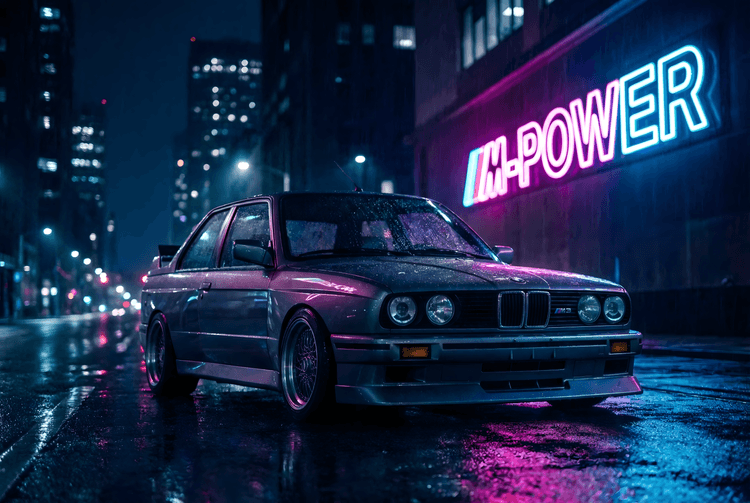 BMW E30 M-Power Night Drive
