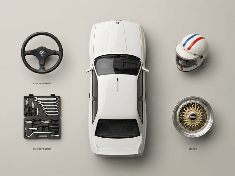 BMW E30 M3 Knolling Heritage