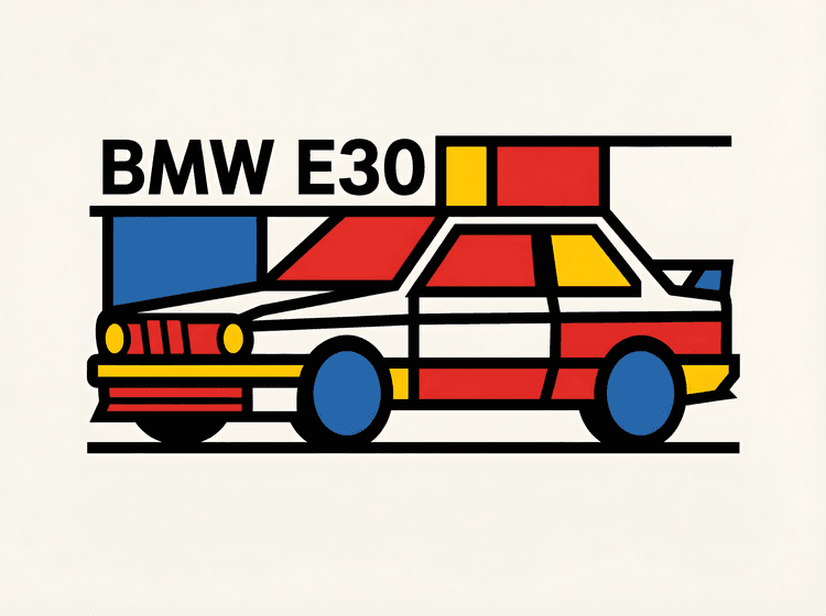 BMW E30 M3 Mondrian Composition