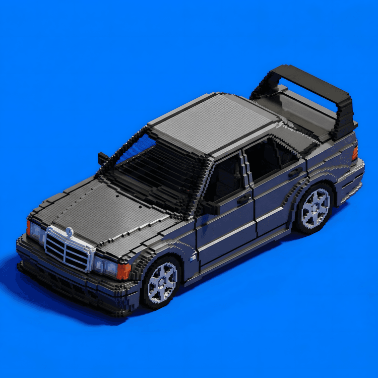Mercedes 190E Evolution II Voxel Art
