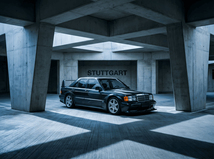 Mercedes 190E Evolution II Stuttgart Brutalism