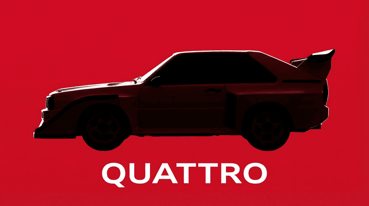 Audi Sport Quattro S1 Red Silhouette