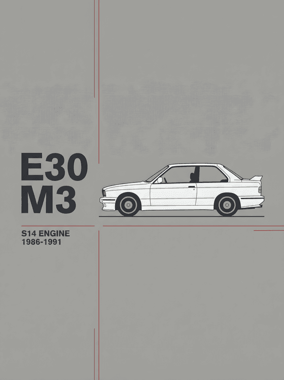 BMW E30 M3 S14 Technical Illustration