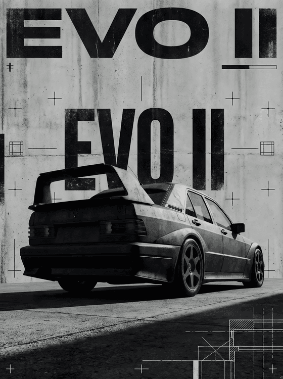 Mercedes 190E Evolution II Industrial Graphic