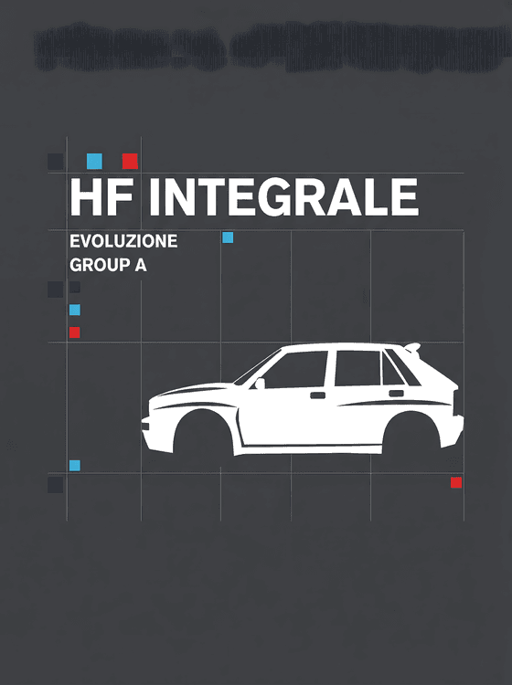 Lancia Delta Integrale Evoluzione Swiss Style Graphic