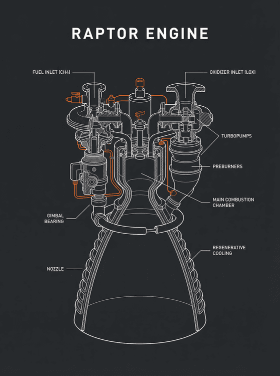 Raptor Engine Technical Schematic