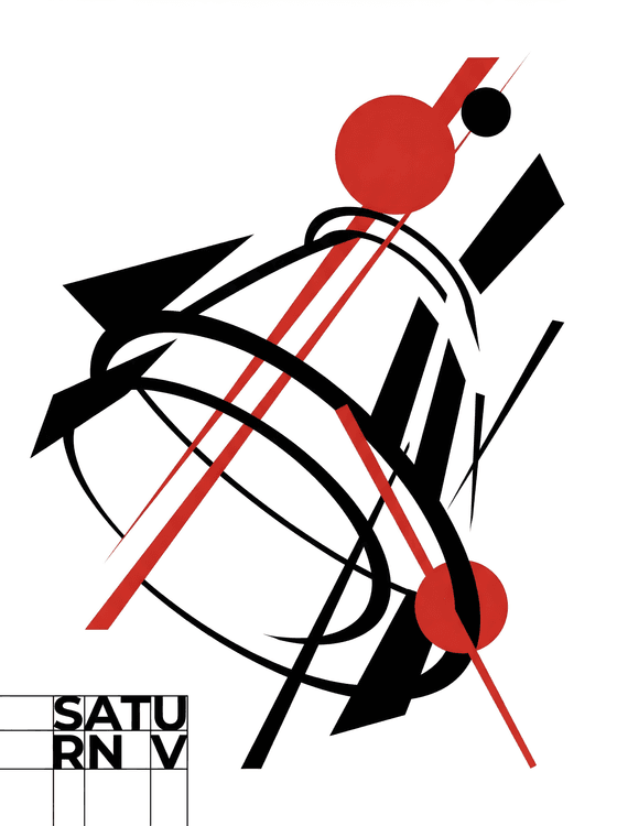 Saturn V Abstract Constructivist Rocket Engine