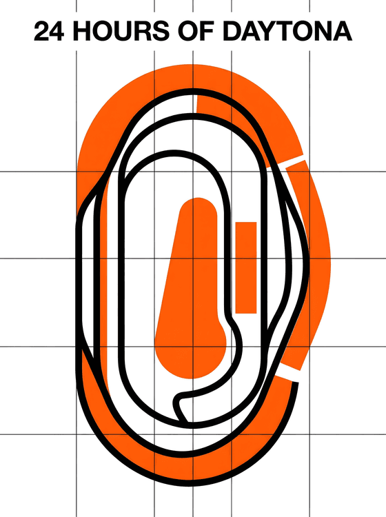 Daytona 24H Minimalist Circuit Map