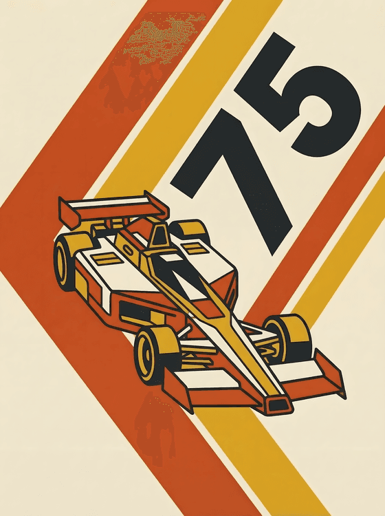 Retro Speed 75 Formula Poster