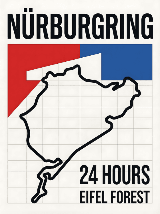 Nürburgring 24 Hours Eifel Forest Graphic Poster