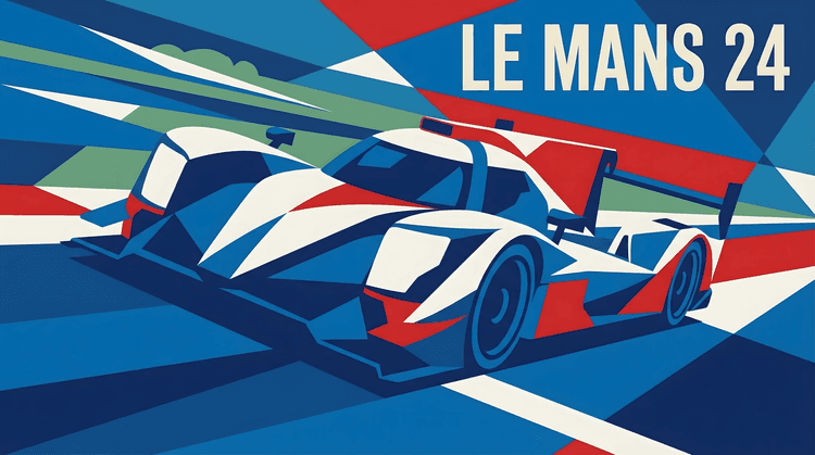 Le Mans 24 Geometric Hypercar Illustration