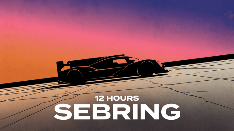 12 Hours of Sebring Sunset Hypercar Silhouette